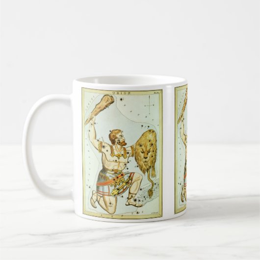 Urania's Spiegel, Oude Hemelkaart Astronomische St Koffiemok (Links)