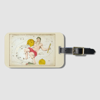 Urania's spiegelbeeld, aquariusconstellatie bagagelabel
