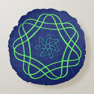Uranium Glow groot ontwerp Rond Kussen