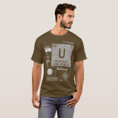 Uranium U-element atoomnummer 92 Wetenschap T-shirt (Voorkant volledig)
