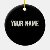 Uranus blauwe planeet 3d heelal ruimteillustratie keramisch ornament (Achterkant)