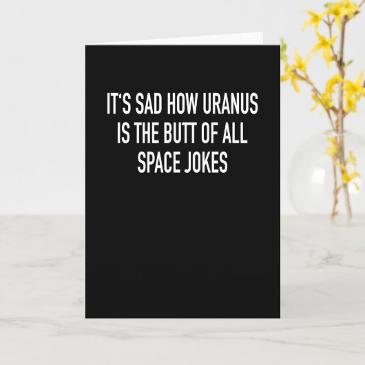 Uranus Butt Space Jokes Planet 9 Space Kaart (Gele Bloem)