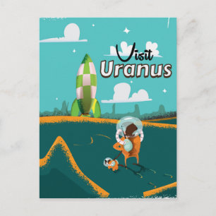 Uranus cartoon Reisposter Briefkaart