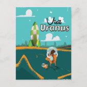 Uranus  cartoon Reisposter Briefkaart (Voorkant)