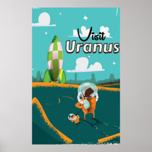 Uranus  cartoon Reisposter Poster