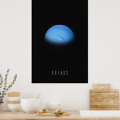 Uranus - De ijsreuzenplaneet in de diepe ruimte Poster (Keuken)