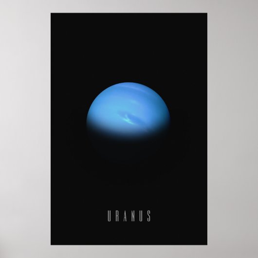 Uranus - De ijsreuzenplaneet in de diepe ruimte Poster (Voorkant)