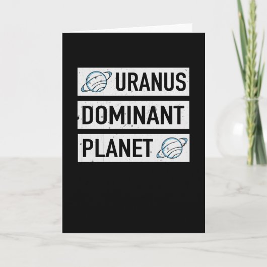 Uranus Dominant Planet Solar System Pun Kaart (Voorkant)
