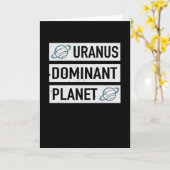 Uranus Dominant Planet Solar System Pun Kaart (Gele Bloem)