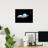 Uranus en Moons NASA Planet Poster (Thuiskantoor)