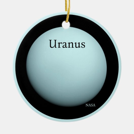 Uranus Full Disc van NASA's Voyager 2 Keramisch Ornament (Voorkant)
