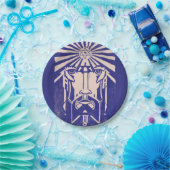 Uranus Hemelgod Griekse Mythologie Blauw Papieren Bordje (Feest)