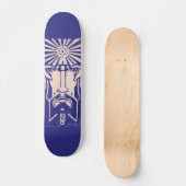 Uranus Hemelgod Griekse Mythologie Blauw Persoonlijk Skateboard (Voorkant)