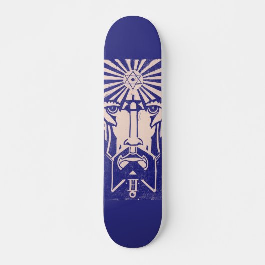 Uranus Hemelgod Griekse Mythologie Blauw Persoonlijk Skateboard (Voorkant)