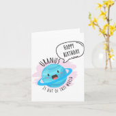 Uranus is onze grappige Kaart (Gele Bloem)