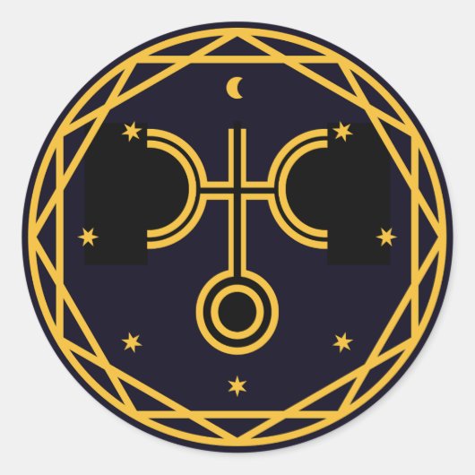 Uranus Occultische Celestial Party Ronde Sticker (Voorkant)