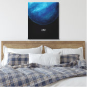 Uranus Planeet Kunstwerk – Kosmische ruimte Illust Canvas Afdruk (Insitu (Slaapkamer))