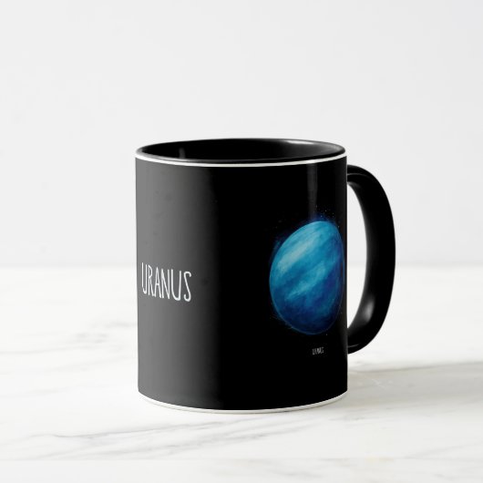 Uranus Planeet Kunstwerk – Kosmische ruimte Illust Mok (Voorkant rechts)