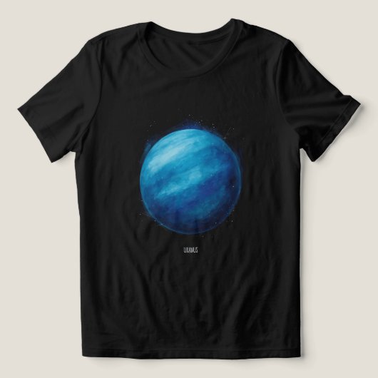Uranus Planeet Kunstwerk – Kosmische ruimte Illust Tri-Blend Shirt (Design voorkant)