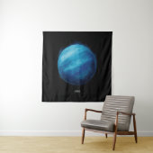 Uranus Planeet Kunstwerk – Kosmische ruimte Illust Wandkleed (In situ)