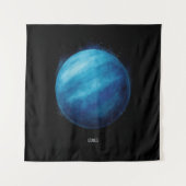 Uranus Planeet Kunstwerk – Kosmische ruimte Illust Wandkleed (Voorkant)