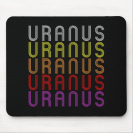 Uranus Planeet Retro Vintage Astronomie T-Shirt Muismat