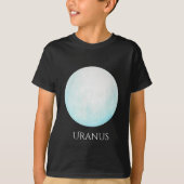 Uranus Planet Waterverf Kind T T-shirt (Voorkant)