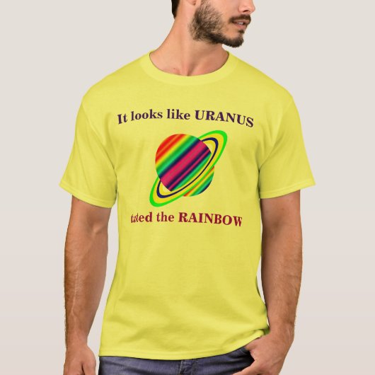 URANUS proefde de regenboog. T-shirt (Voorkant)