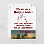 Uranus Quik-e Lube Briefkaart (Voorkant / Achterkant)