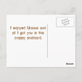 Uranus Quik-e Lube Briefkaart (Achterkant)