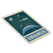 Uranus Retro Galaxy Rocket Magneet (Rechterzijde)