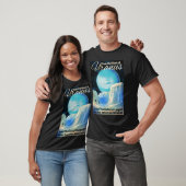 Uranus Retro Ruimte Kunst T-shirt (Unisex)