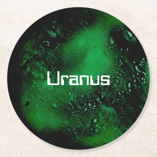 Uranus Ronde Kartonnen Onderzetter (Voorkant)