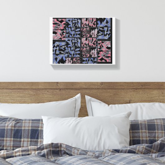 Urban Abstract Harmony Canvas (Insitu (Slaapkamer))