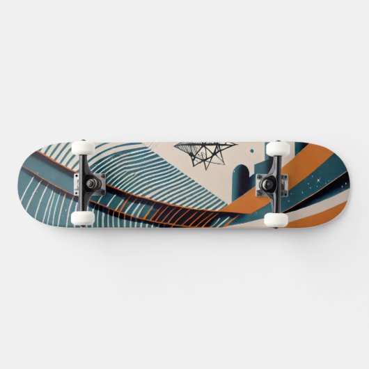 Urban abstract met ster persoonlijk skateboard (Horizontaal)