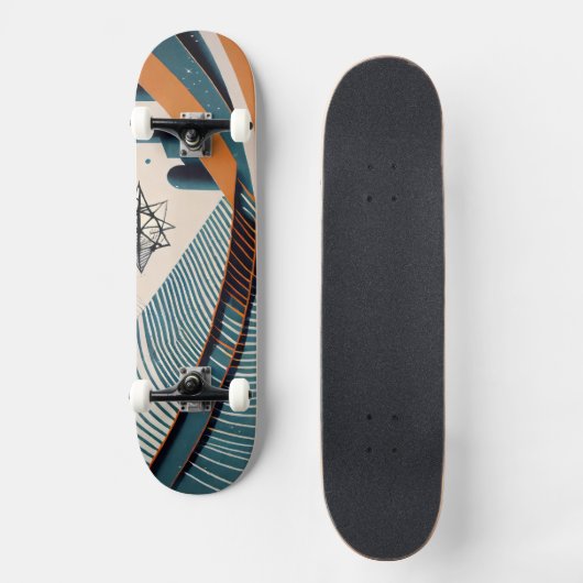 Urban abstract met ster persoonlijk skateboard (Voorkant)