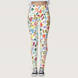 Urban Abstract Organic Shaptern Pattern Leggings