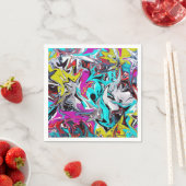 Urban abstracte graffiti party servetten (Insitu)