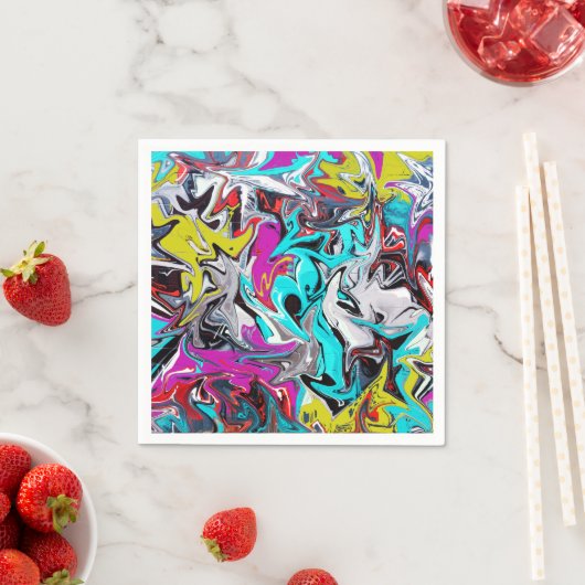 Urban abstracte graffiti party servetten (Insitu)