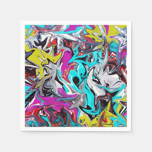 Urban abstracte graffiti party servetten (Voorkant)