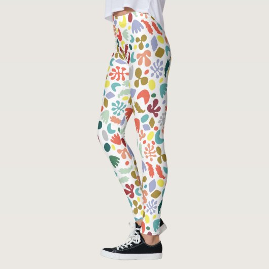 Urban Abstracte organische vormen patroon Leggings (Links)