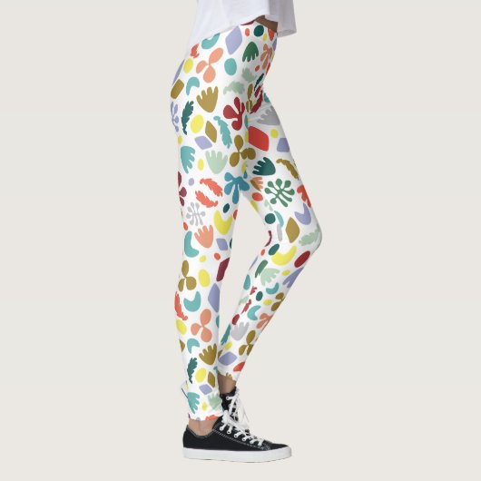 Urban Abstracte organische vormen patroon Leggings (Rechts)