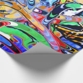 Urban abstracte spin art cadeaupapier (Hoek)