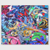 Urban abstracte spin art cadeaupapier (Vlak)