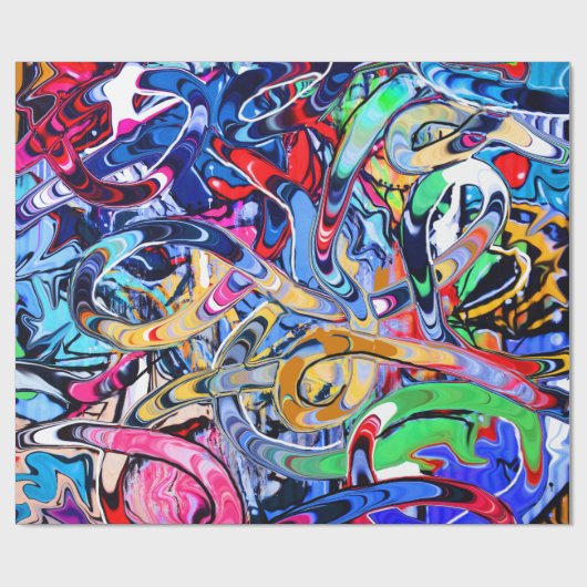 Urban abstracte spin art cadeaupapier (Vlak)