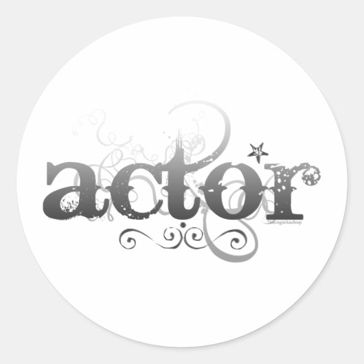 Urban Actor Ronde Sticker (Voorkant)