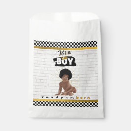 Urban Afro Baby Boy| Retro Hip Hop Baby shower Bedankzakje