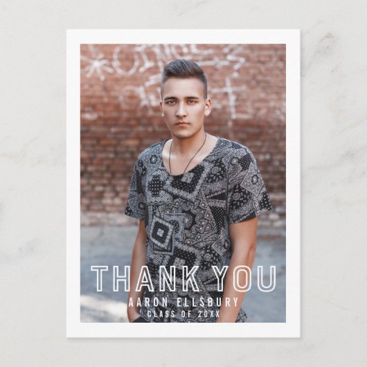 Urban Afstudeerder Foto Afstuderen Hartelijk dank  Briefkaart (Voorkant)
