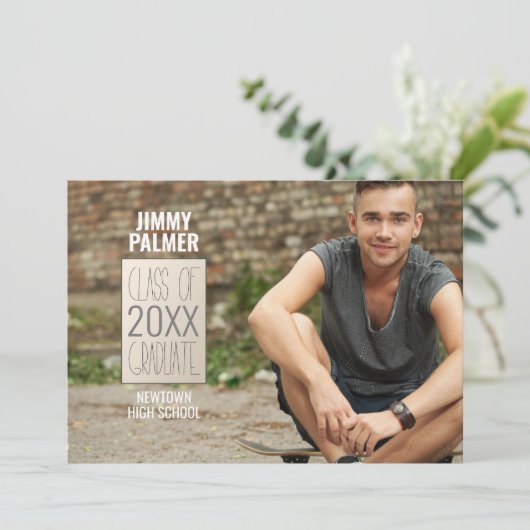 Urban Afstuderen Photo Bedankkaart (Staand voorkant)