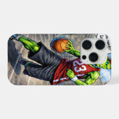 Urban Alien Basketball Player - Comic Style Art iPhone Hoesje (Achterkant horizontaal)